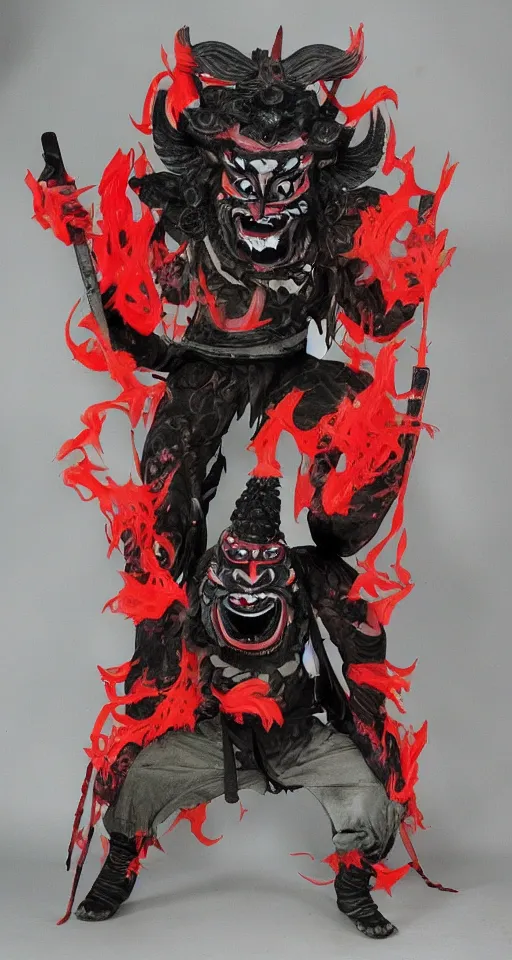 Image similar to oni mask japanese style, demon slayer