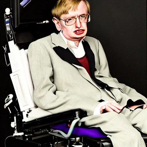 Prompt: stephen hawking by pieter claesz and james c. christensen