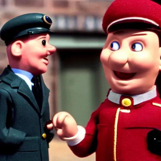 Prompt: herman goering in postman pat, bbc