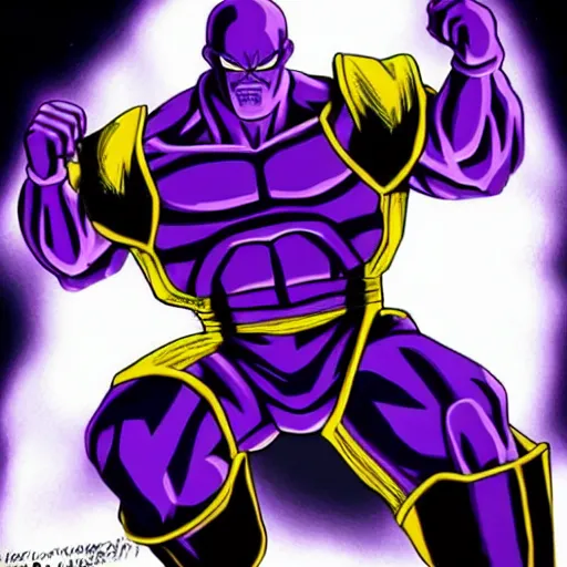 Prompt: Thanos in Dragon Ball