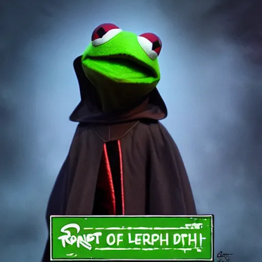 Image similar to sith lord kermit the frog