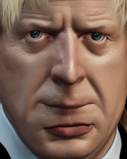 Image similar to boris johnson is argus filch, octane render, hyperrealistic face, photorealistic render