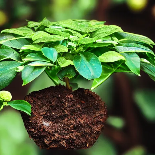 Prompt: a plant growing cut emerald gemstones instead of fruit