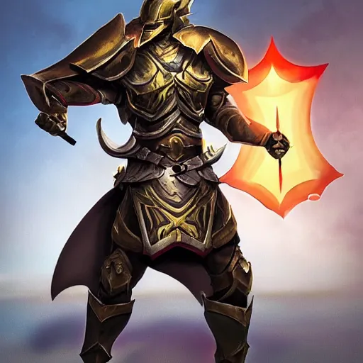 Image similar to animated armor that looks with a sun emblem on his chest, mid shot photo, style of magic the gathering, dungeons and dragons, fantasy, intimidating