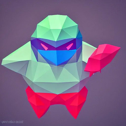 Image similar to low poly candy monster