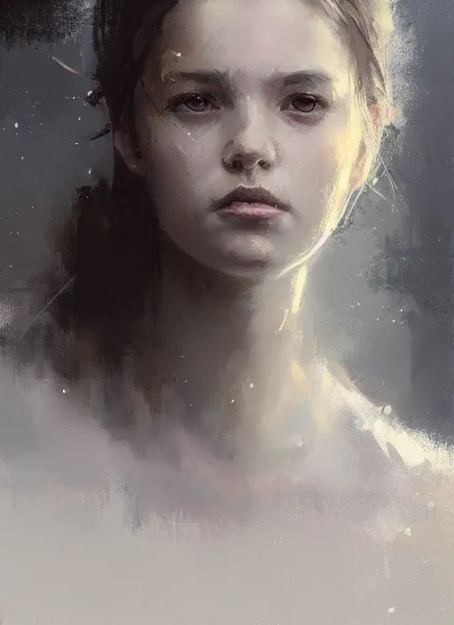 Prompt: beautiful young girl face, by jeremy mann, by greg rutkowski, by noah bradley, digital painting