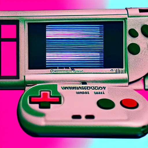 Prompt: gameboy advance and flowers, anaglyph filter, computer graphics by david lachapelle, unsplash, video art