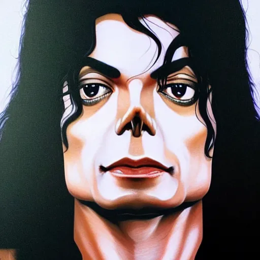 Image similar to michael jackson as saint. matte, facial features, symmetrical anatomy, hyperdetailed, digital art, baroque, pop punk art style, fantasy, body features, posse features, without duplication, art by artgerm and ilya kuvshinov and vinicius gud and gustavo zambelli, intricate, confident posse.