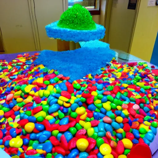 Image similar to island made of candy