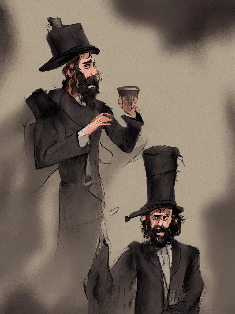 Image similar to hasidic by disney concept artists, blunt borders, rule of thirds