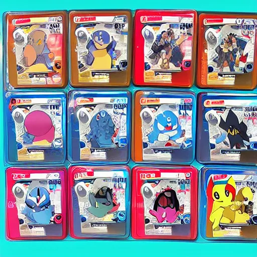 Image similar to pokemon cards with snooki, joe biden, nicki minaj, kim kardashian, osama bin laden, pokemon anime style, hd 8k image high detail, at target