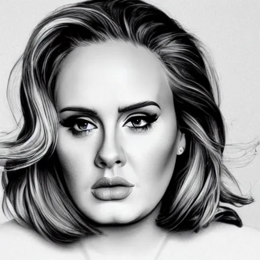 Prompt: adele 2 5 cover art style of tom cruise,