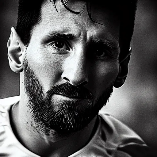 Image similar to photography of Lionel Messi, cinematic, award winning photography by Leonardo Espina