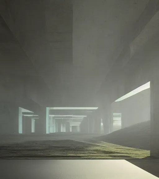 Prompt: the symmetric green cross lights in the artic, volumetric lighting, fog, majestic light, octane render, beauty fog, ethereal glare of the sun, hyperrealistic, epic, masterpiece, by peter zumthor