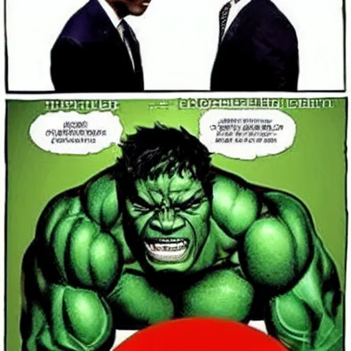 Prompt: Obama as the hulk