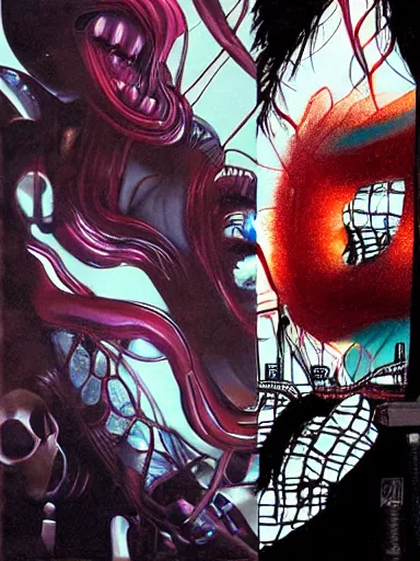 Image similar to a dream divided by zero : : hyperreal surrealism hypermaximal symbolism, paranoid critical method, glitchcore : : by artgerm, nychos, yoji shinkawa, todd mcfarlane — c 1 5