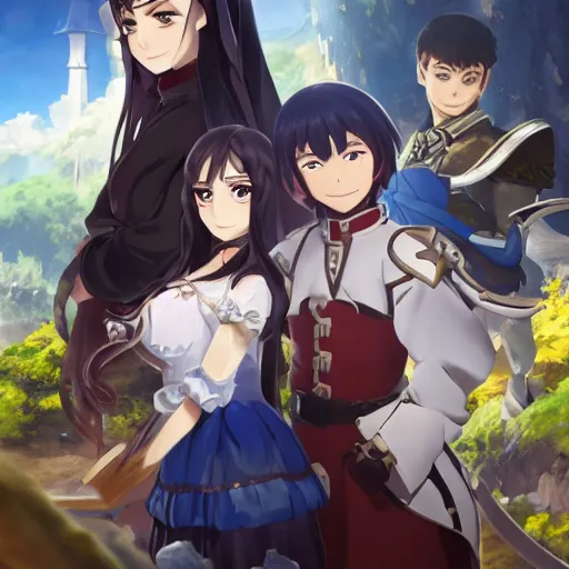 Image similar to isekai masterpiece by liya nikorov, envar studio, nurzhan bekkaliyev of albedo anime