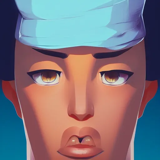 Image similar to face icon stylized minimalist casablanca, loftis, cory behance hd by jesper ejsing, by rhads, makoto shinkai and lois van baarle, ilya kuvshinov, rossdraws global illumination