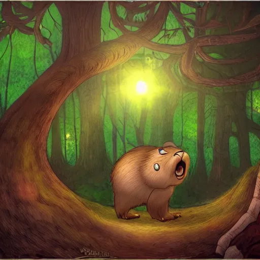 Prompt: enraged beaver, magical woodland setting, fancy lighting
