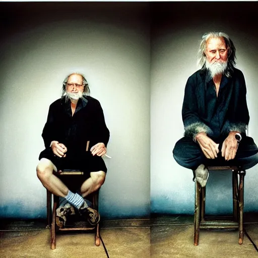 Image similar to a man realistic candid portrait photography by annie leibovitz