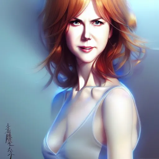 Prompt: nicole kidman, portrait shinkai makoto studio ghibli studio key hideaki anno sakimichan stanley artgerm lau rossdraws james jean marc simonetti elegant highly detailed digital painting artstation pixiv