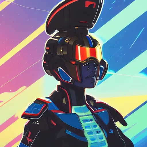 Image similar to a portrait of a stunning beautiful elite kim kardashian gundam pilot, with an intricate, detailed, urban inspired hiphop afro futuristic helmet, vector behance hd jesper ejsing, rhads, makoto shinkai, lois van baarle, ilya kuvshinov, rossdraws, hd, 3 2 k, ilya kuvshinov, gustav klimt