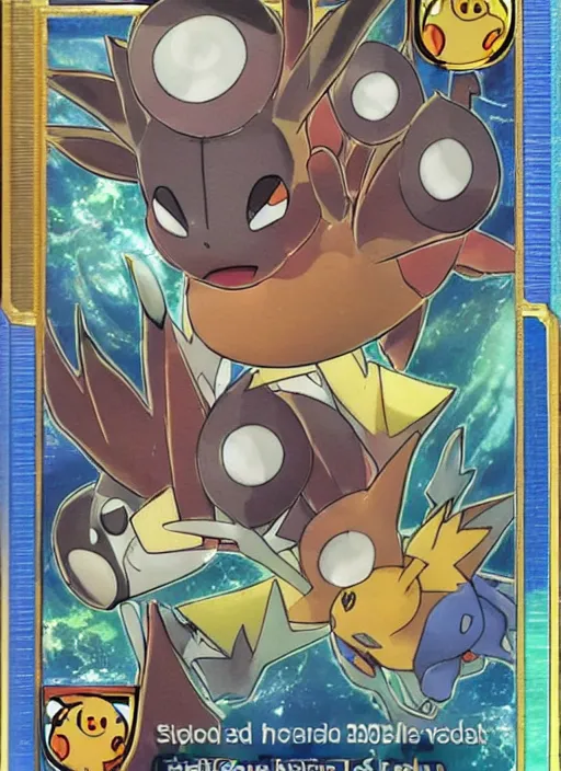 Image similar to a single pokemon card art from the year 6 0 0 award winning art