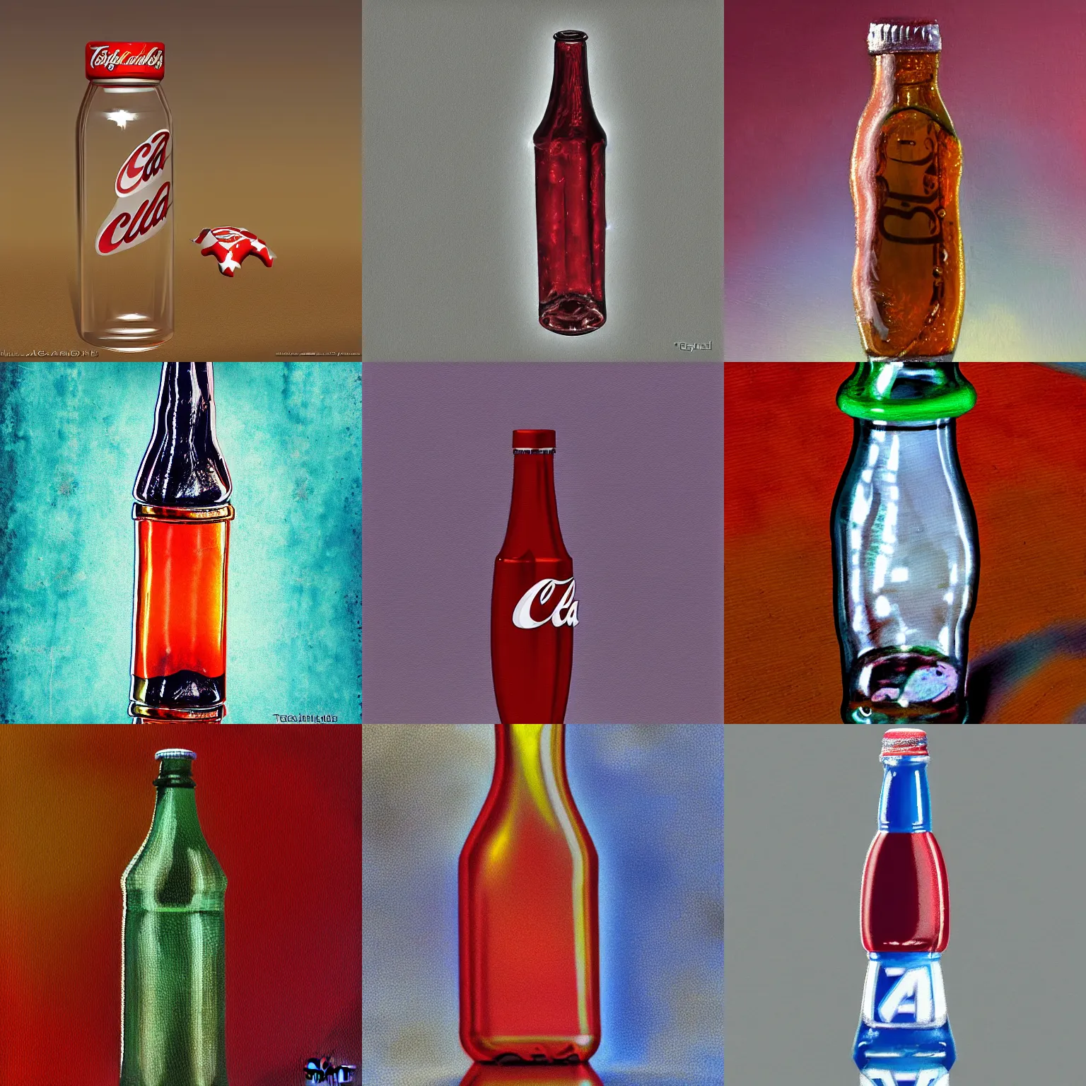 Prompt: a cola bottle by Tjalf Sparnaay