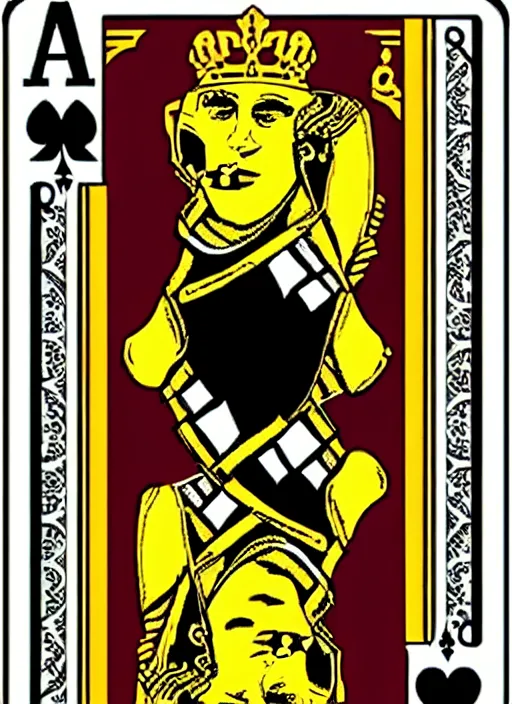 Prompt: queen of spades playing card iron man