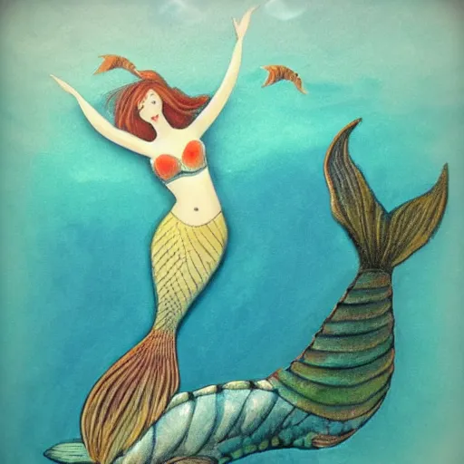 Image similar to woah it's a mermaid