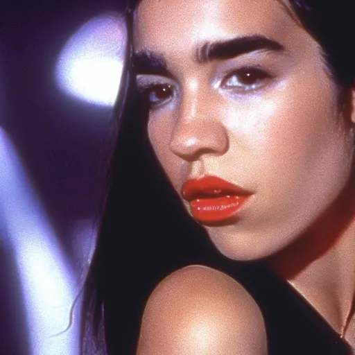 Prompt: still of dua lipa in late 9 0 s terminator tv show