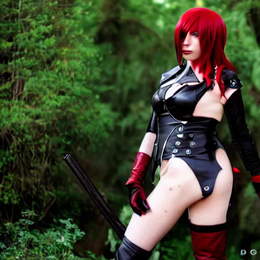 Image similar to rayne from bloodrayne cosplay, photography