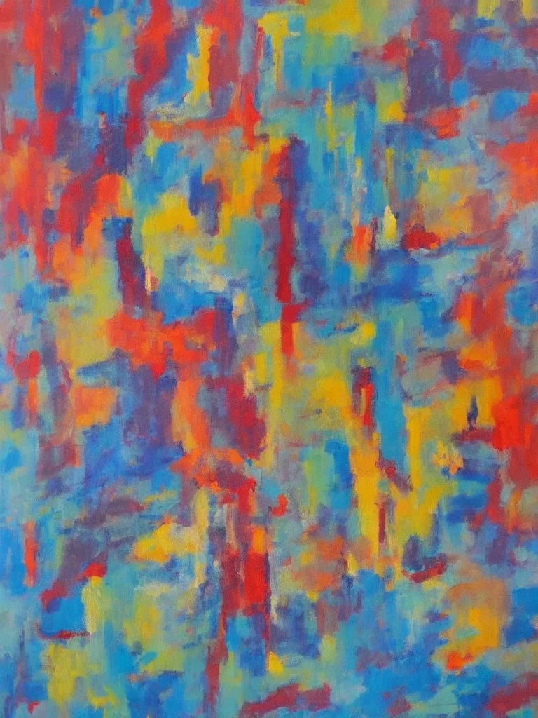 Prompt: a abstract painting by louis lozowick,