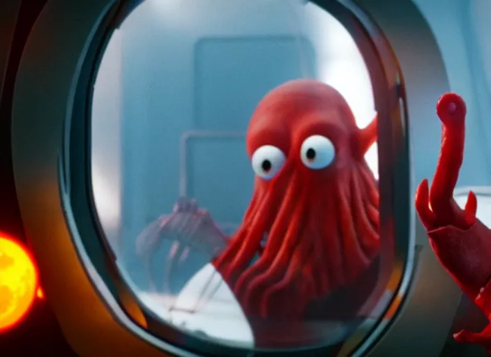 Image similar to film still of zoidberg in the scifi movie, 4 k