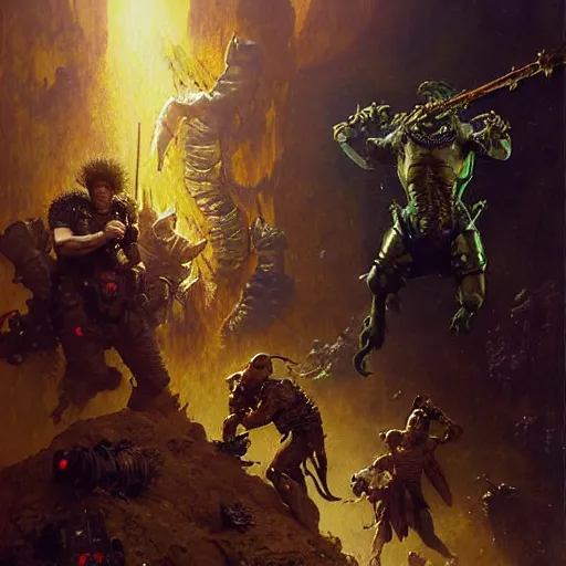 Prompt: portrait of a mark zuckerberg fighting goblins. shadowrun furaffiniy cyberpunk fantasy highly detailed painting by gaston bussiere craig mullins jc leyendecker gustav klimt artgerm greg rutkowski john berkey, bergey, craig mullins, ruan jia, raymond swanland, jeremy mann, tom lovell, alex malveda