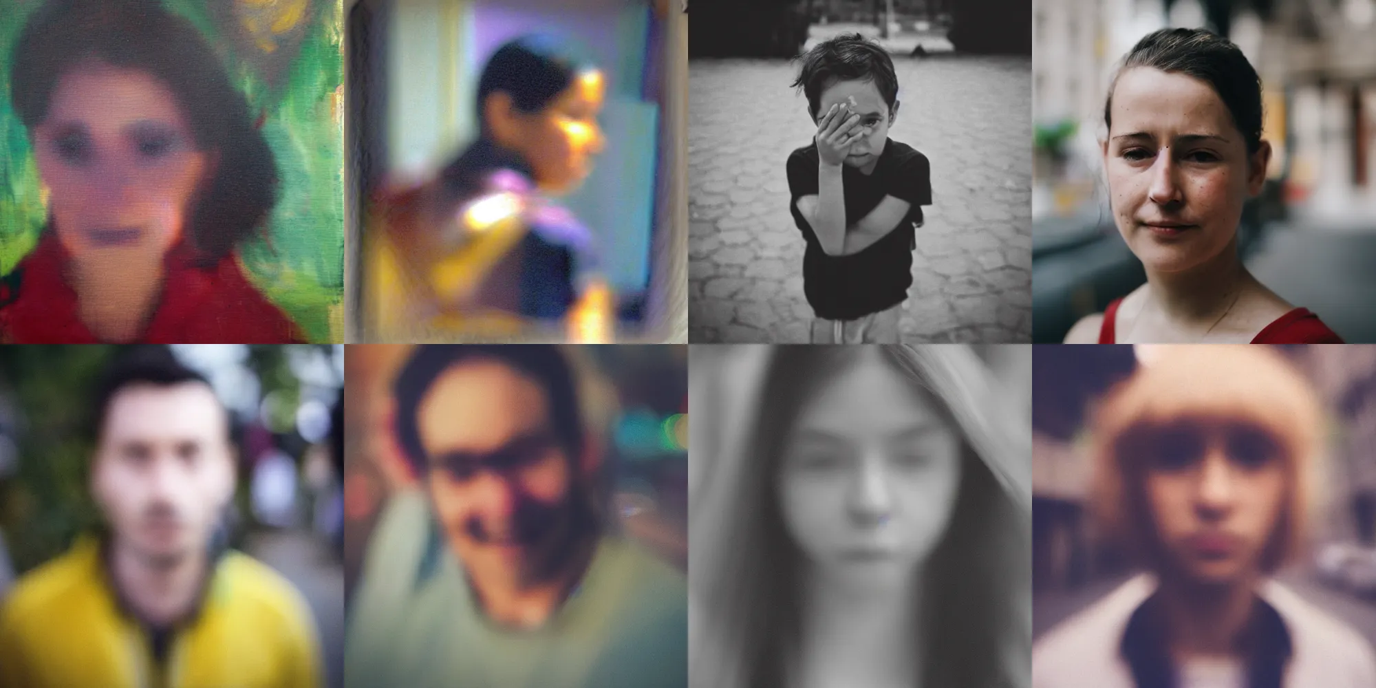 Prompt: portrait, out of focus