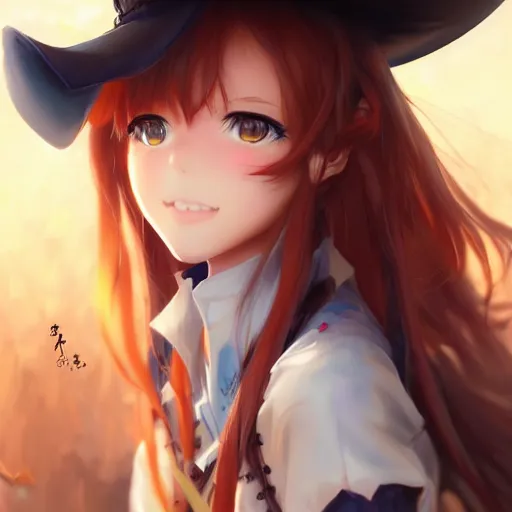 Prompt: anime portrait of a cow girl anime style by Stanley Artgerm Lau, WLOP, Rossdraws, James Jean, Andrei Riabovitchev, Marc Simonetti, and Sakimichan, trending on artstation