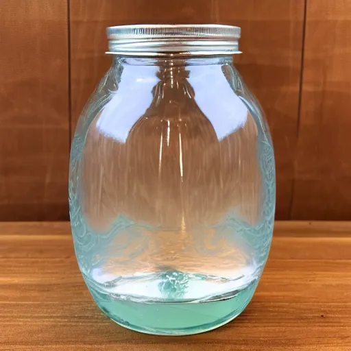 Prompt: water swirl in a jar