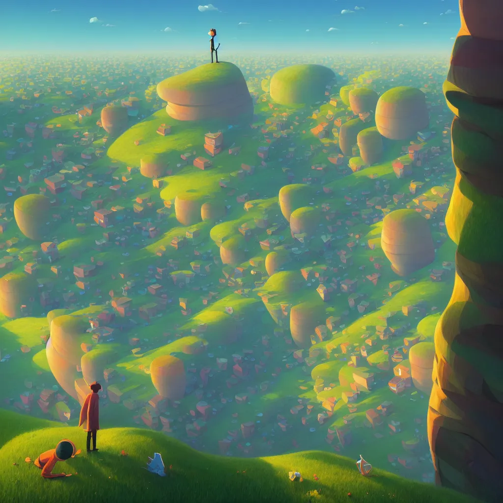 Image similar to cartoon face gediminas pranckevicius from all perspectives by rhads, makoto shinkai and lois van baarle, ilya kuvshinov, rossdraws global illumination