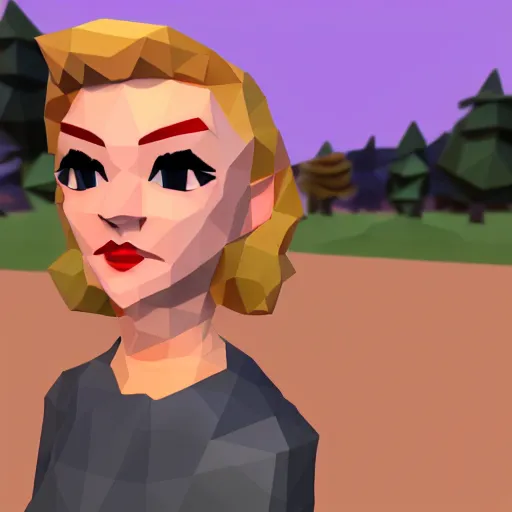 Image similar to low - poly sabrina spellman in a nintendo 6 4 game