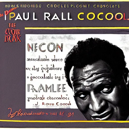 Image similar to paul robeson dreaming of velvet chocolate candy