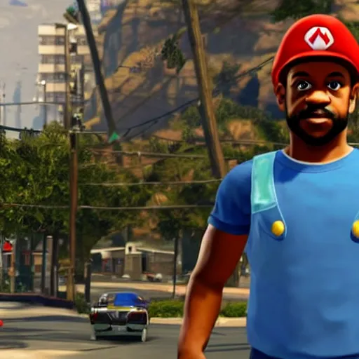 Prompt: mario judah in gtav