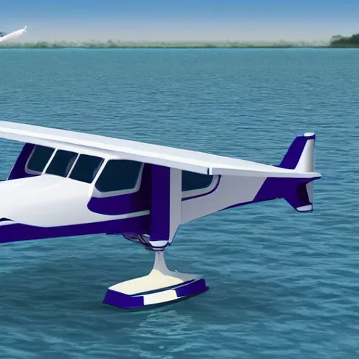 Prompt: Prototype design for an electric Bajaj Seaplane