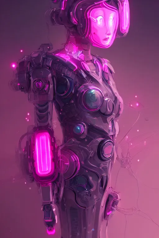 Image similar to Cybernetic Pink Vapor Armor, fantasy, magic, digital art by WLOP, highly detailed, illustration