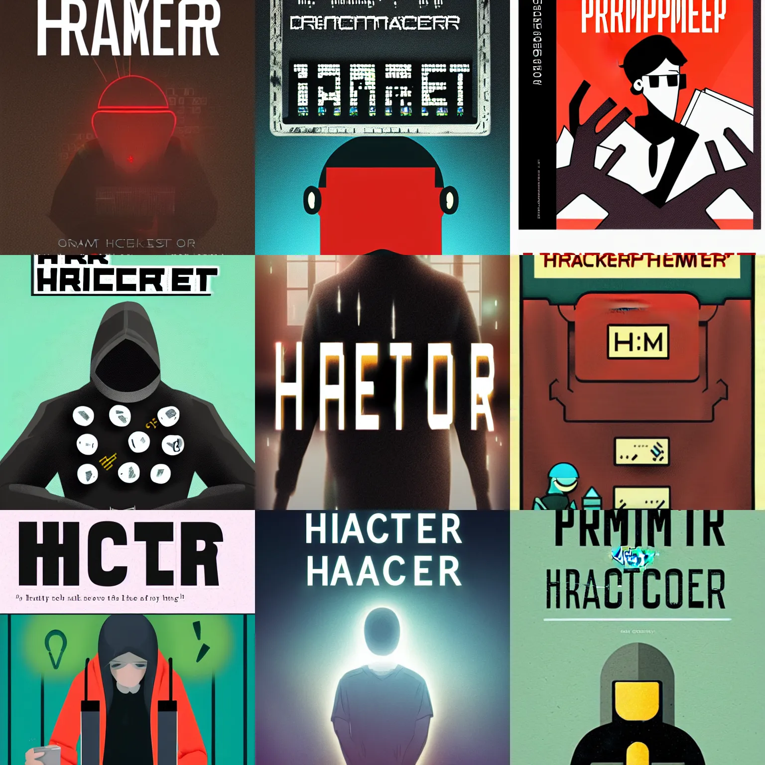 Prompt: ' prompt hacker ', book cover