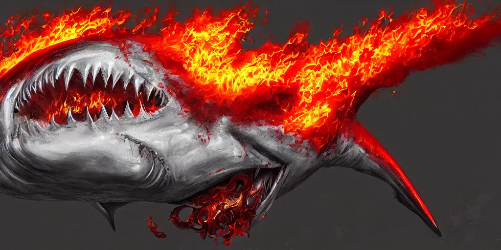 Image similar to flaming sharknado, highly detailed, realistic, trending on art station