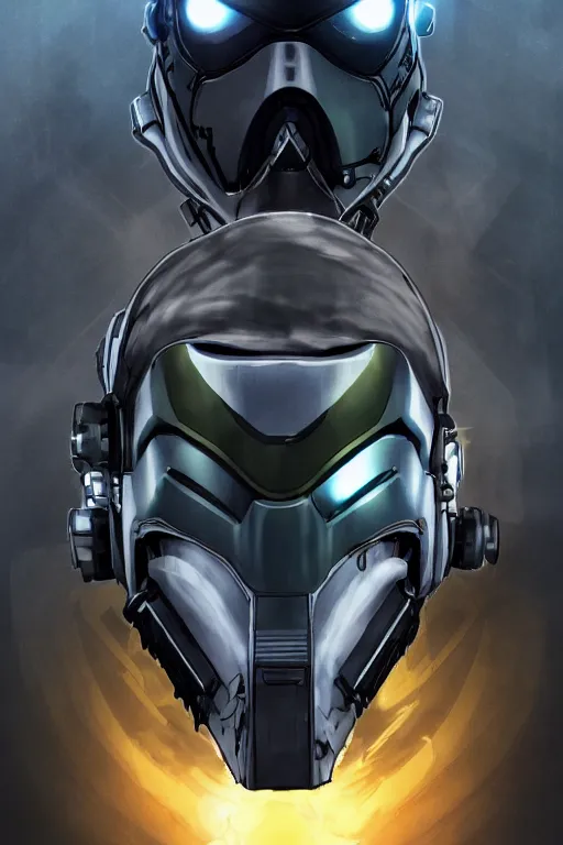 Image similar to cyber cyborg ninja mask helmet metal gear solid artic suit swat commando, global illumination ray tracing hdr fanart arstation by sung choi and eric pfeiffer and gabriel garza and casper konefal, a spectacular view cinematic rays of sunlight comic book illustration, by john kirby