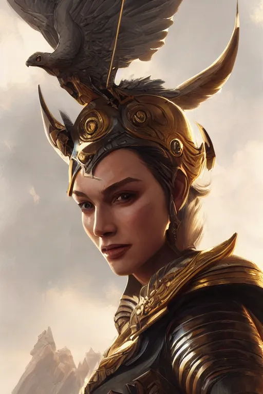 Image similar to amazon valkyrie athena, d & d, fantasy, portrait, highly detailed, headshot, digital painting, trending on artstation, concept art, sharp focus, illustration, art by artgerm and greg rutkowski and magali villeneuve