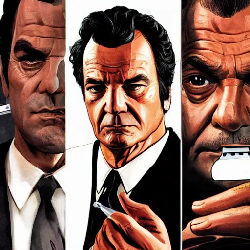 Image similar to GTAV cover art of Columbo holding a cigar