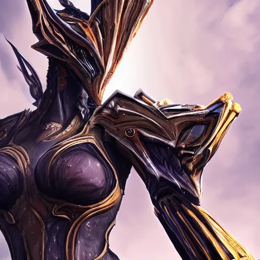 Image similar to high quality bug pov of a highly detailed beautiful Giant valkyr prime female warframe, preparing to step on you, unaware of your existence, sharp claws, bug pov shot, highly detailed art, epic cinematic shot, realistic, professional digital art, high end digital art, furry art, DeviantArt, artstation, Furaffinity, 8k HD render, epic lighting, depth of field